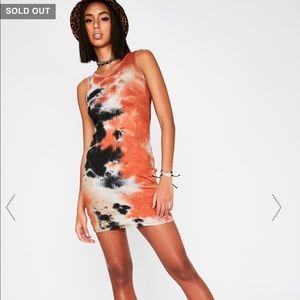 BEACH SUN BURST TIE DYE MINI DRESS